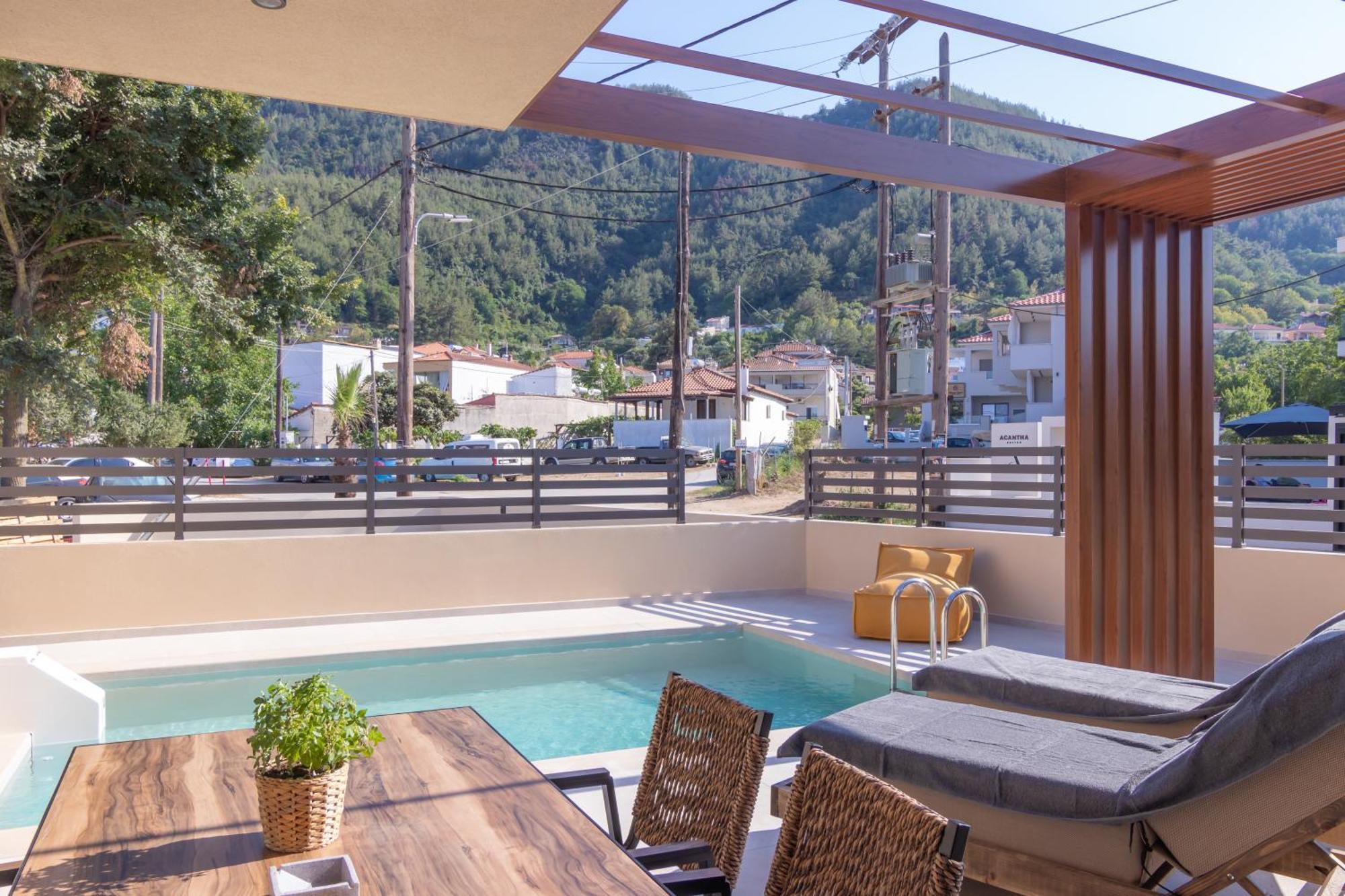 Ntinas Seaside Suites Скала-Потамиас Экстерьер фото